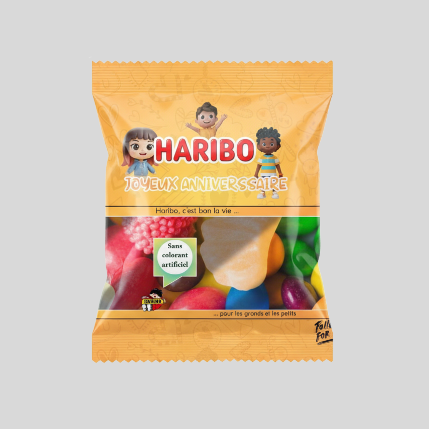 Bonbon HARIBO (Anniversaire Enfants Orange) 30g