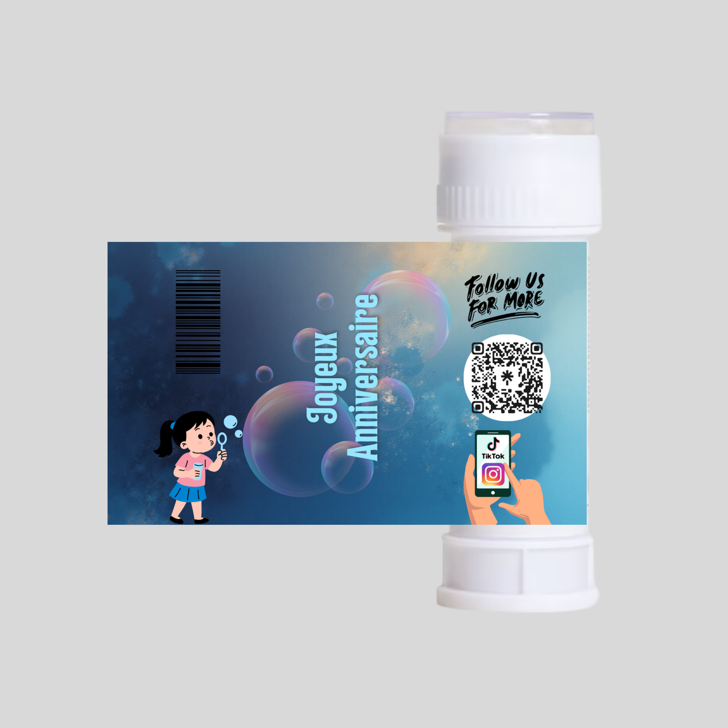 Tube à Bulles (Anniversaire Texture Bleu)