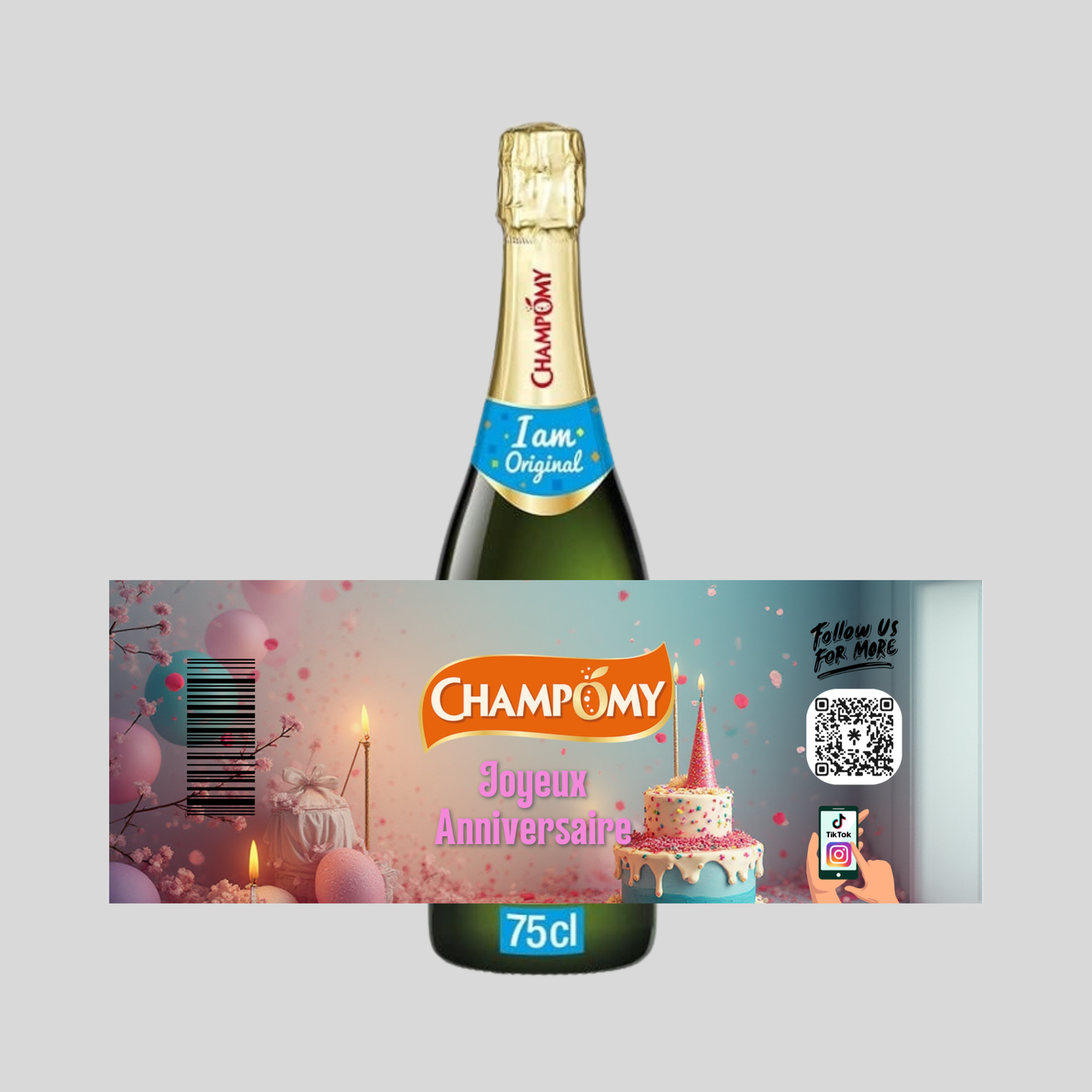 Étiquettes CHAMPOMY (Gâteau Anniversaire)