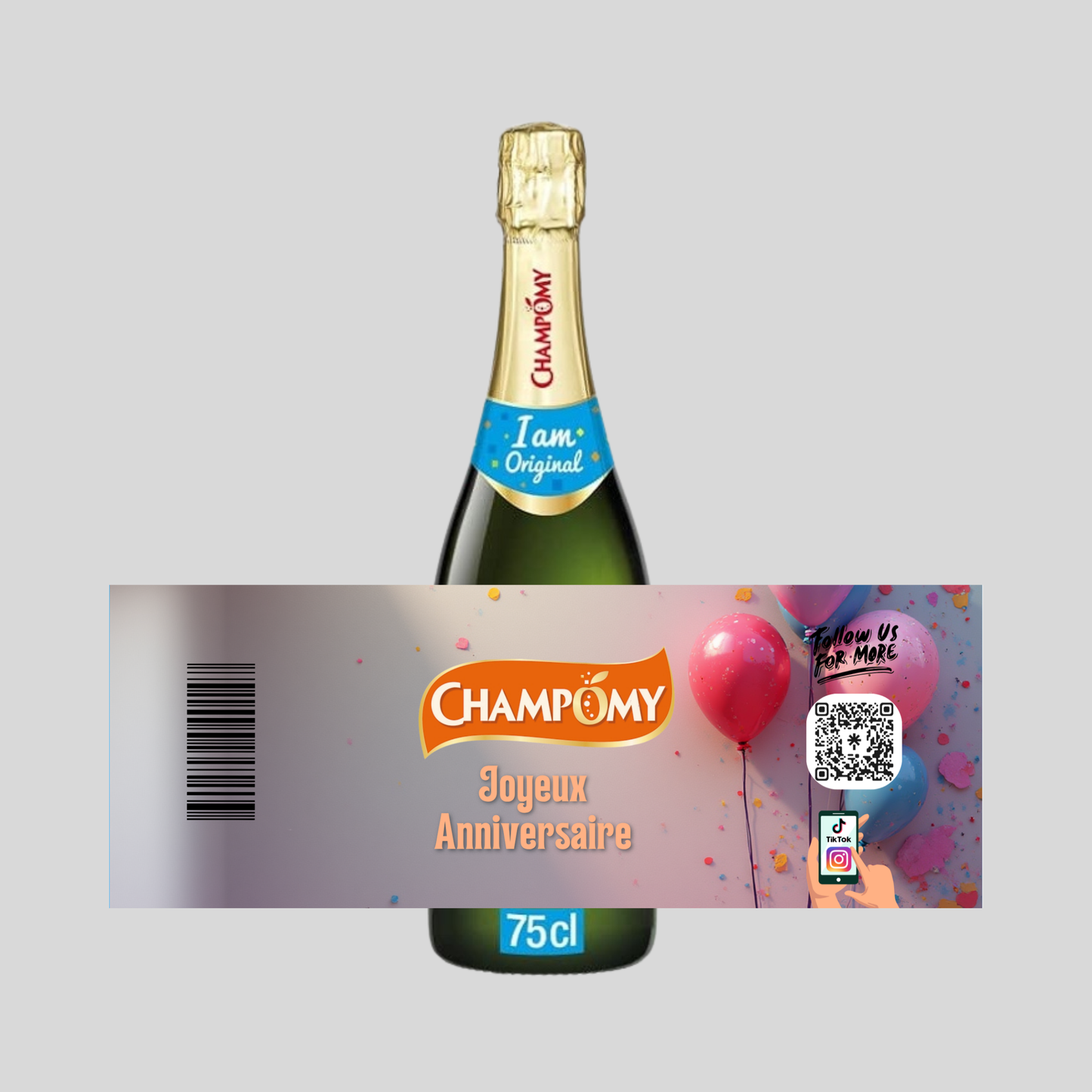 Étiquettes CHAMPOMY (Ballons Anniversaire)