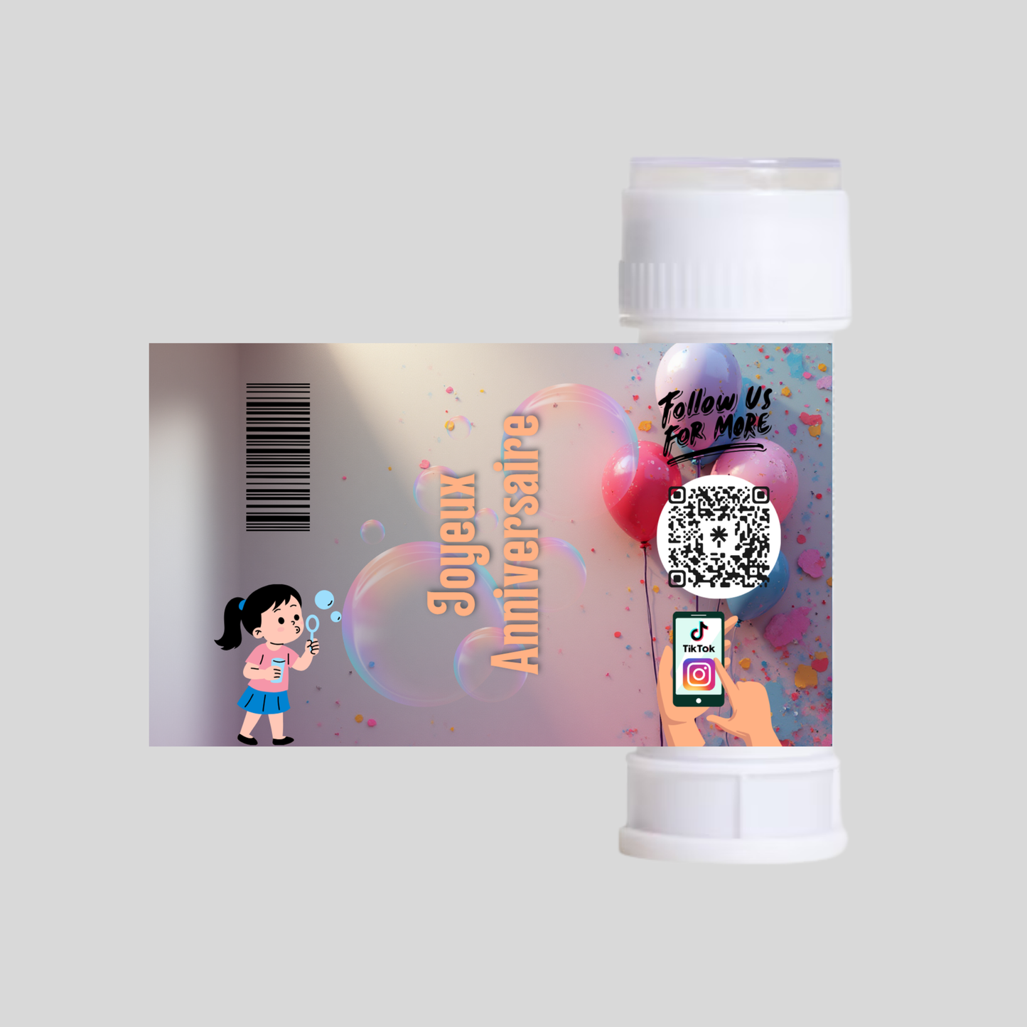 Tube à Bulles (Ballons Anniversaire)