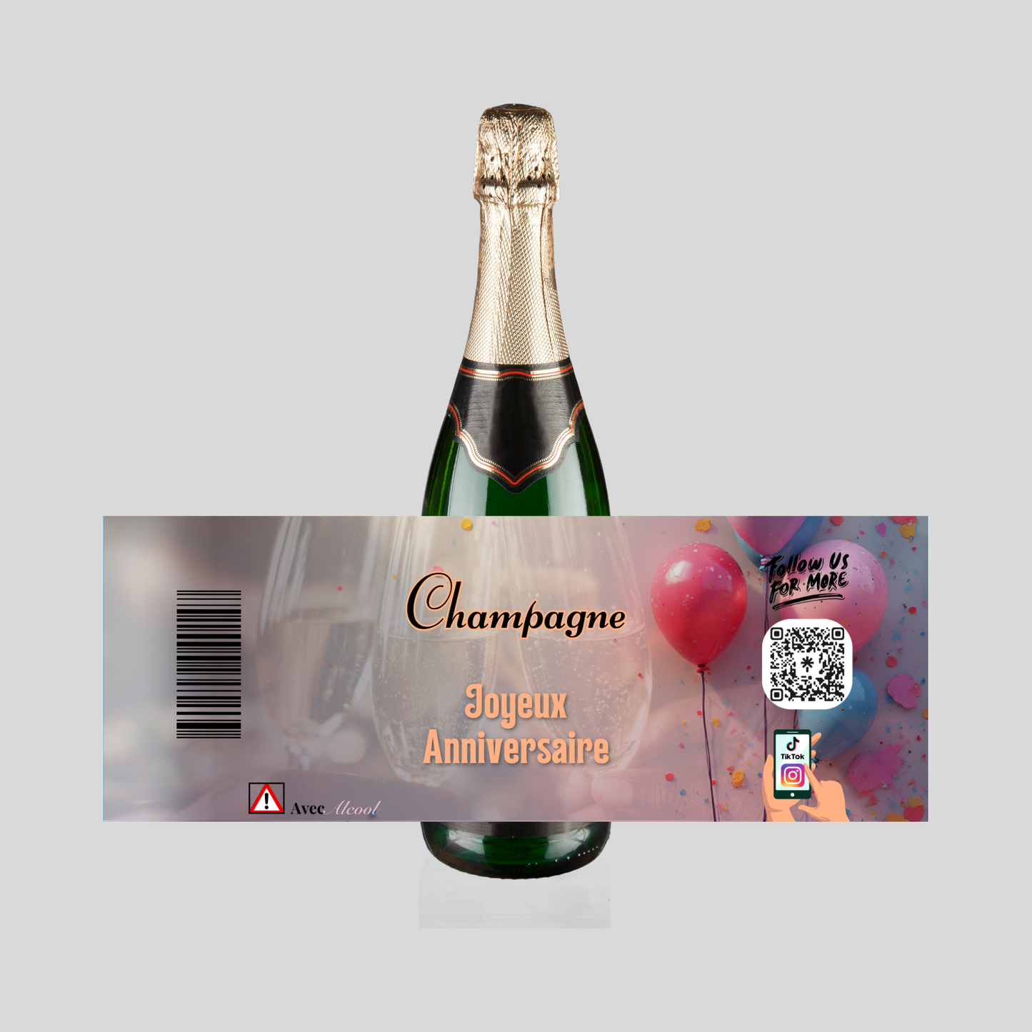 Étiquette Champagne Ballon