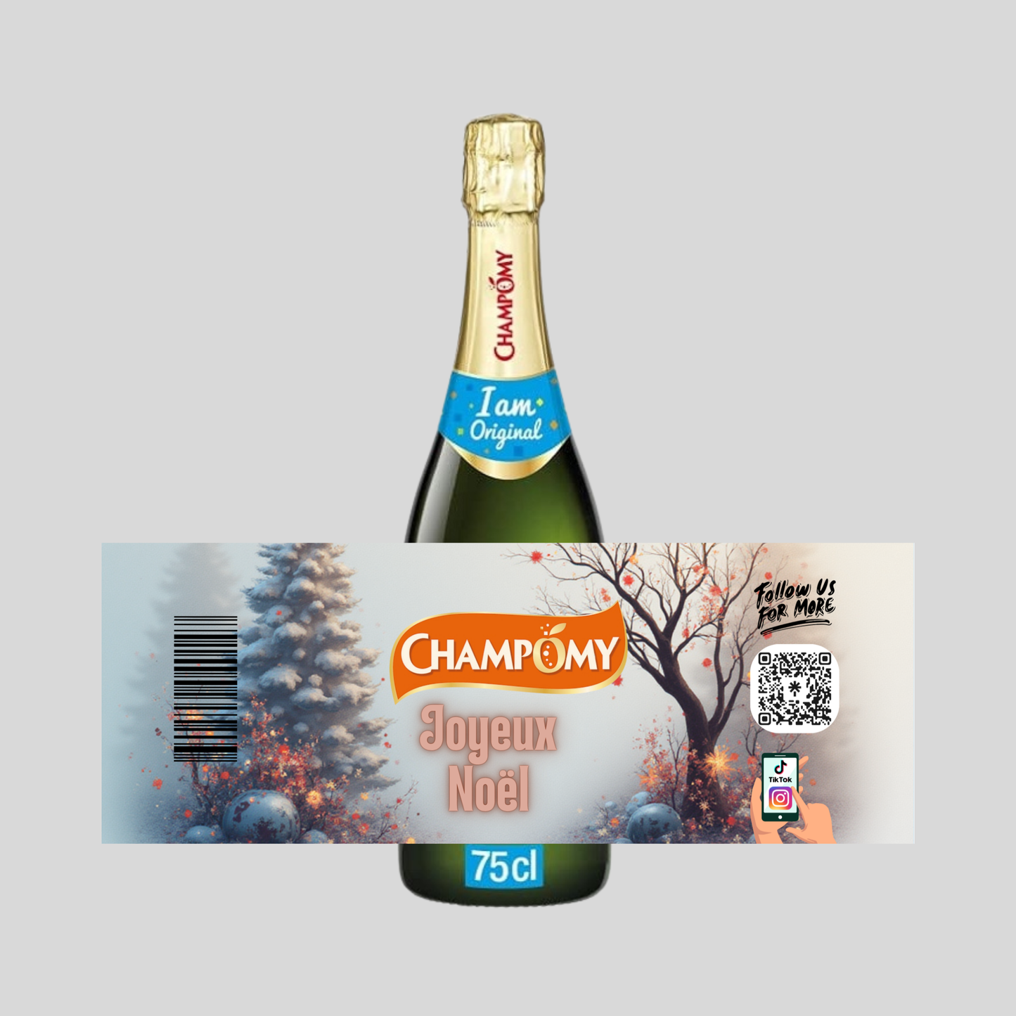 Étiquettes CHAMPOMY (Joyeux Noël Blanc)