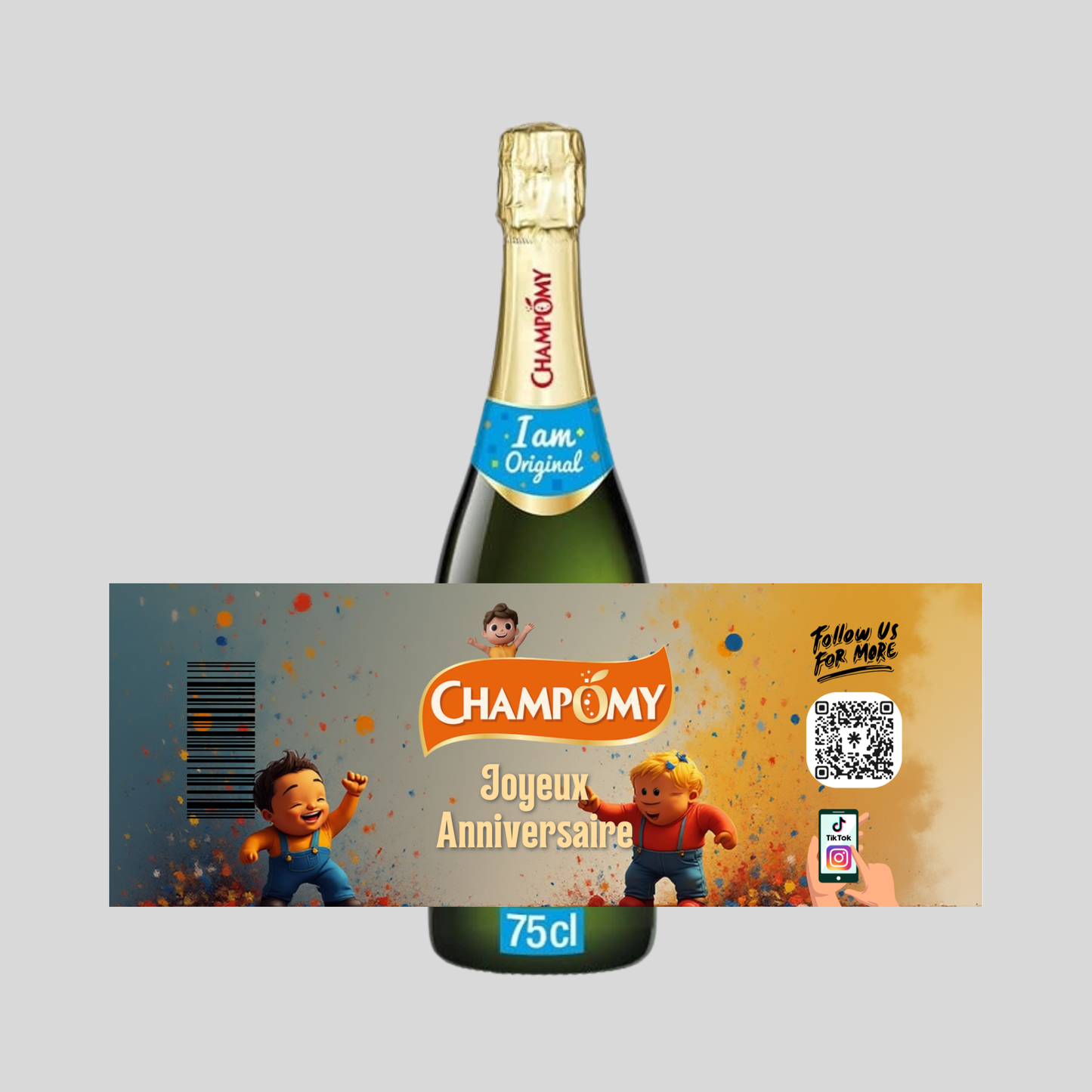 Étiquettes CHAMPOMY (Anniversaire Fête Enfants)