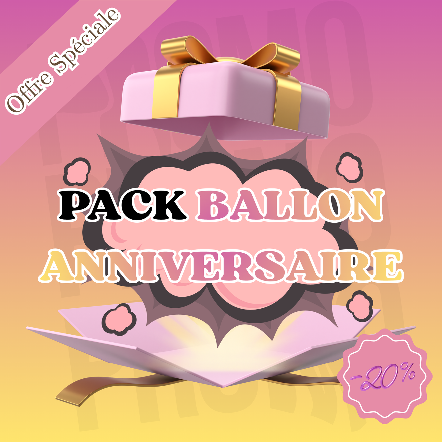 Coffret Premium Thème Ballon d'Anniversaire