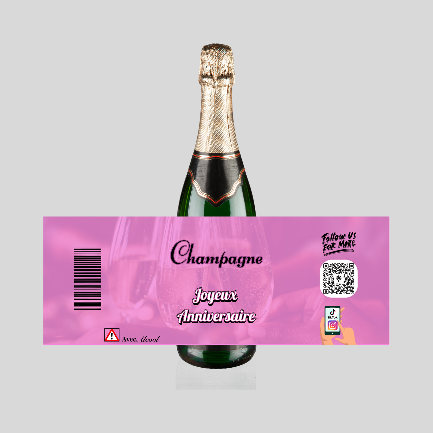 Étiquette Champagne Rose