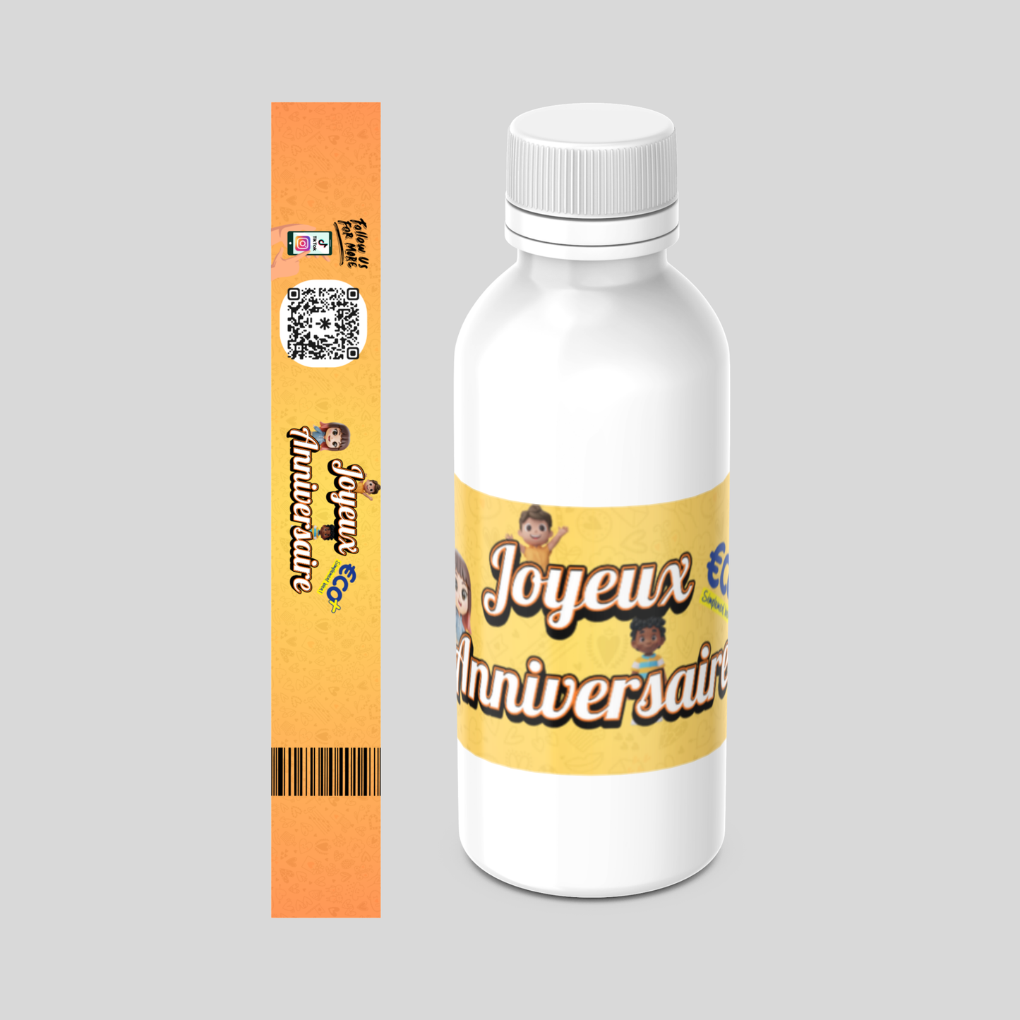 Bouteille d'Eau (anniversaire Enfants Orange) 50cl