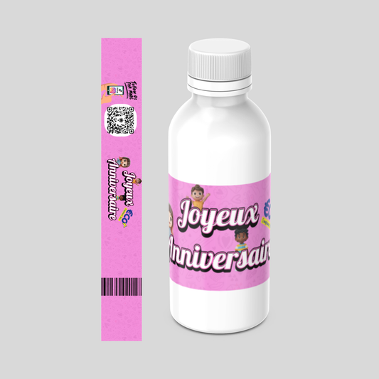 Bouteille d'Eau (anniversaire Enfants Rose) 50cl