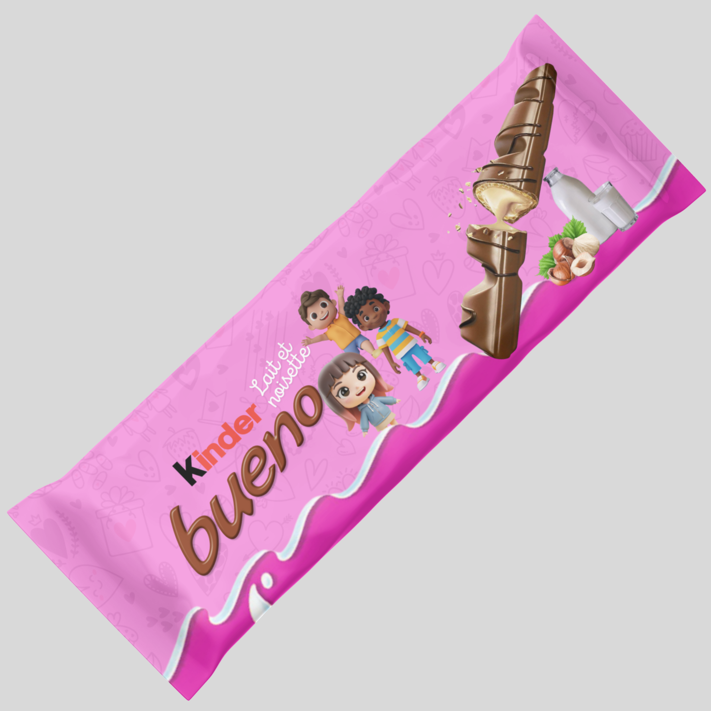 Chocolat KINDER BUENO (Anniversaire Enfants Rose)