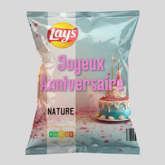 Chips LAYS Gris (Gâteau Anniversaire) 28g
