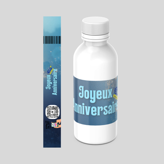 Bouteille d'Eau (anniversaire Texture Bleu) 50cl