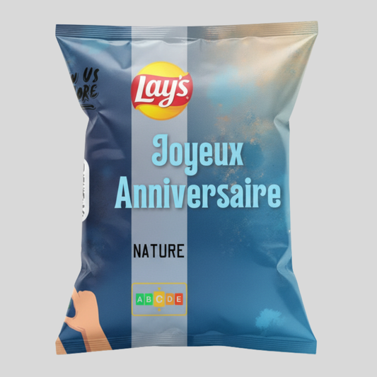 Chips LAYS (Texture Bleu Anniversaire) 28g
