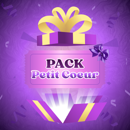 Pack Petit Coeur Anniversaire Personnalisé - 5 Pringles + 5 Fruit-Shoot + 5 Kinder + 5 Bonbons + Eau + Champomy + Bulles